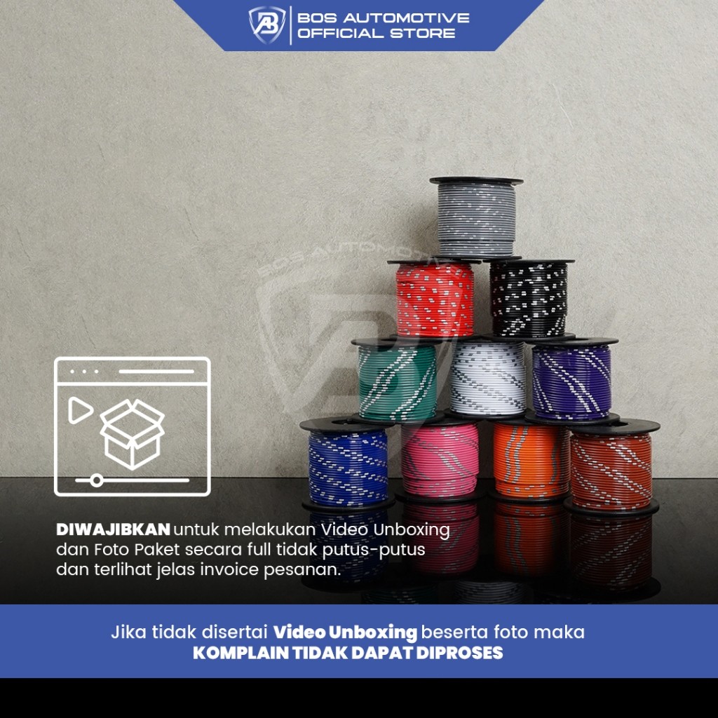 Kabel Bintik AVSS 1.25MM x 50M Kabel Otomotif Body Mobil Motor Serabut Tembaga (Bobin) - foto-produk-5