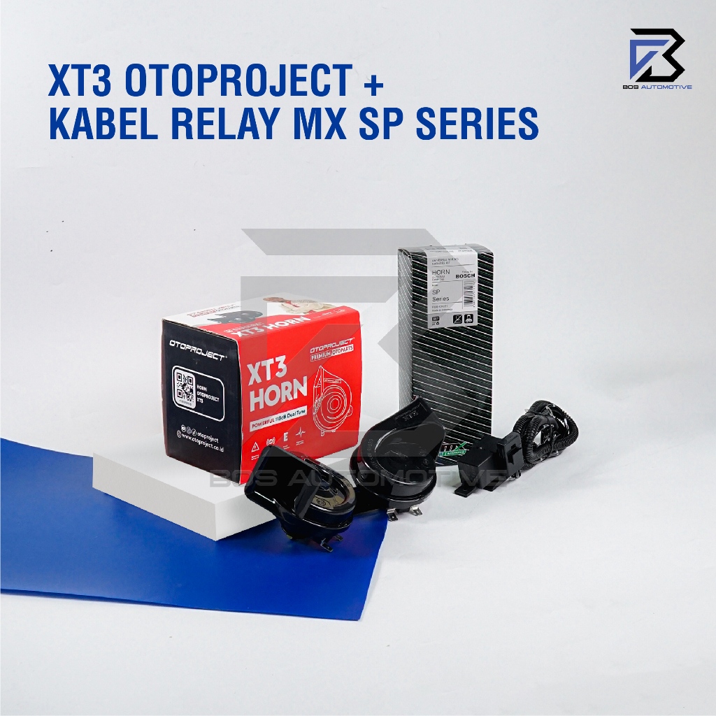 Klakson Keong Mobil Motor OTOPROJECT XT3 Waterproof dengan Kabel Relay Set Klakson 12v - foto-variasi-2