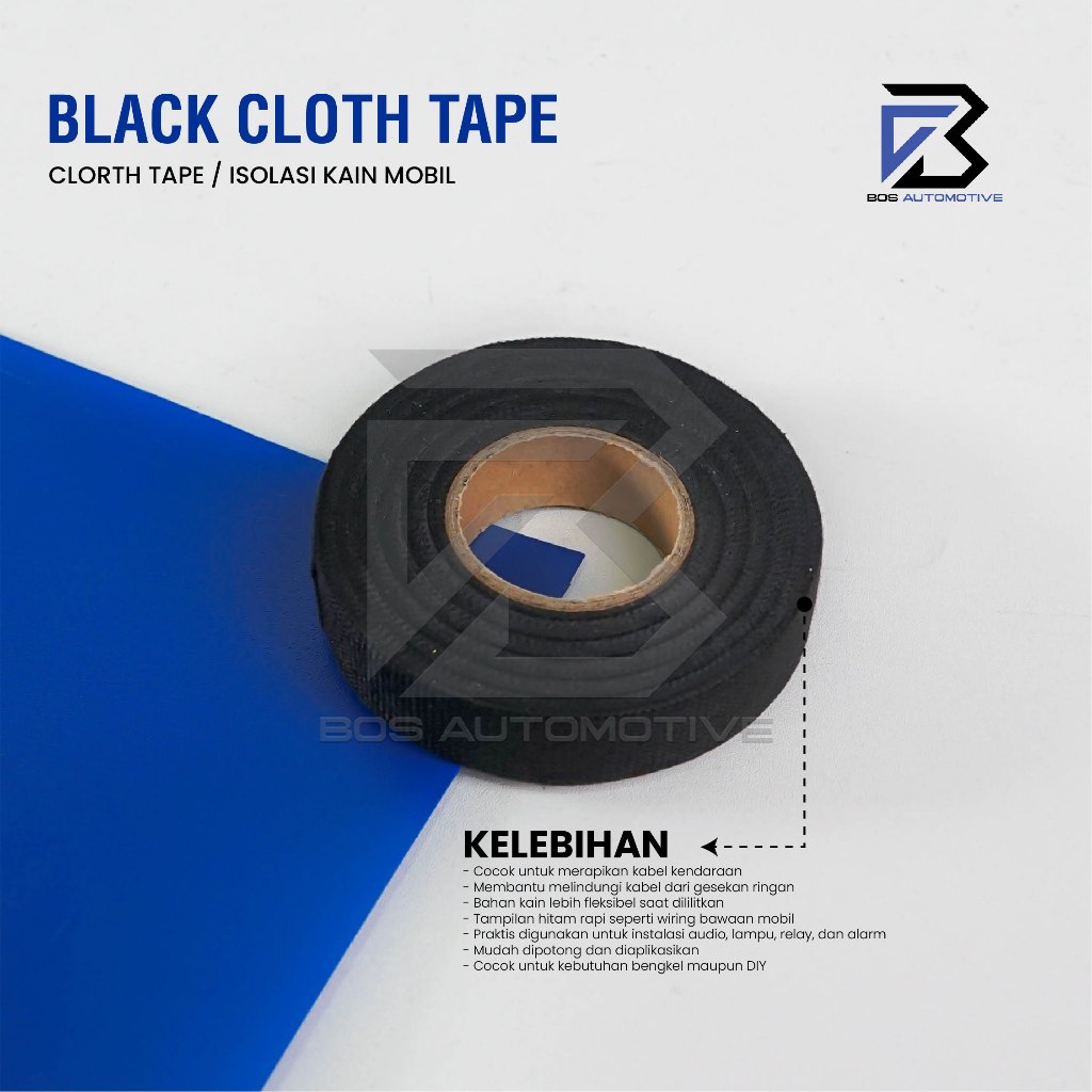 Lakban Kain Cloth Tape Pembungkus Kabel Isolasi Penahan Tahan Panas Isolasi Solatip Kabel Listrik Elektronik High resistant Tape - foto-produk-5