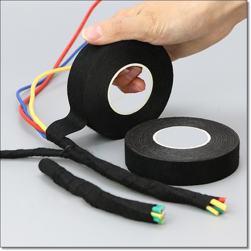 Lakban Kain Cloth Tape Pembungkus Kabel Isolasi Penahan Tahan Panas Isolasi Solatip Kabel Listrik Elektronik High resistant Tape - foto-produk-7