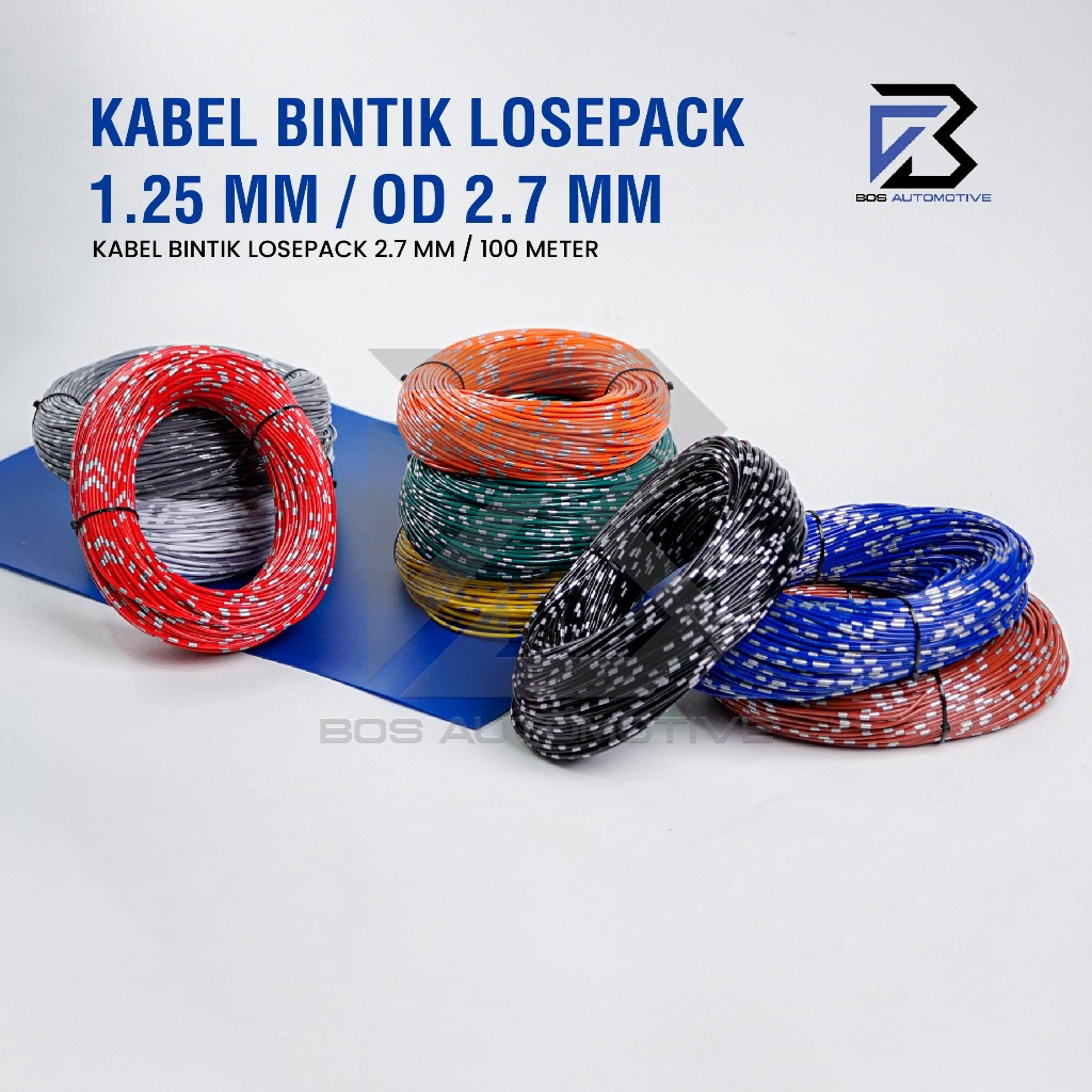 Kabel Bintik AVSS 1.25MM x 100M Kabel Otomotif Body Mobil Motor Serabut Tembaga (Plastik) - foto-produk-3