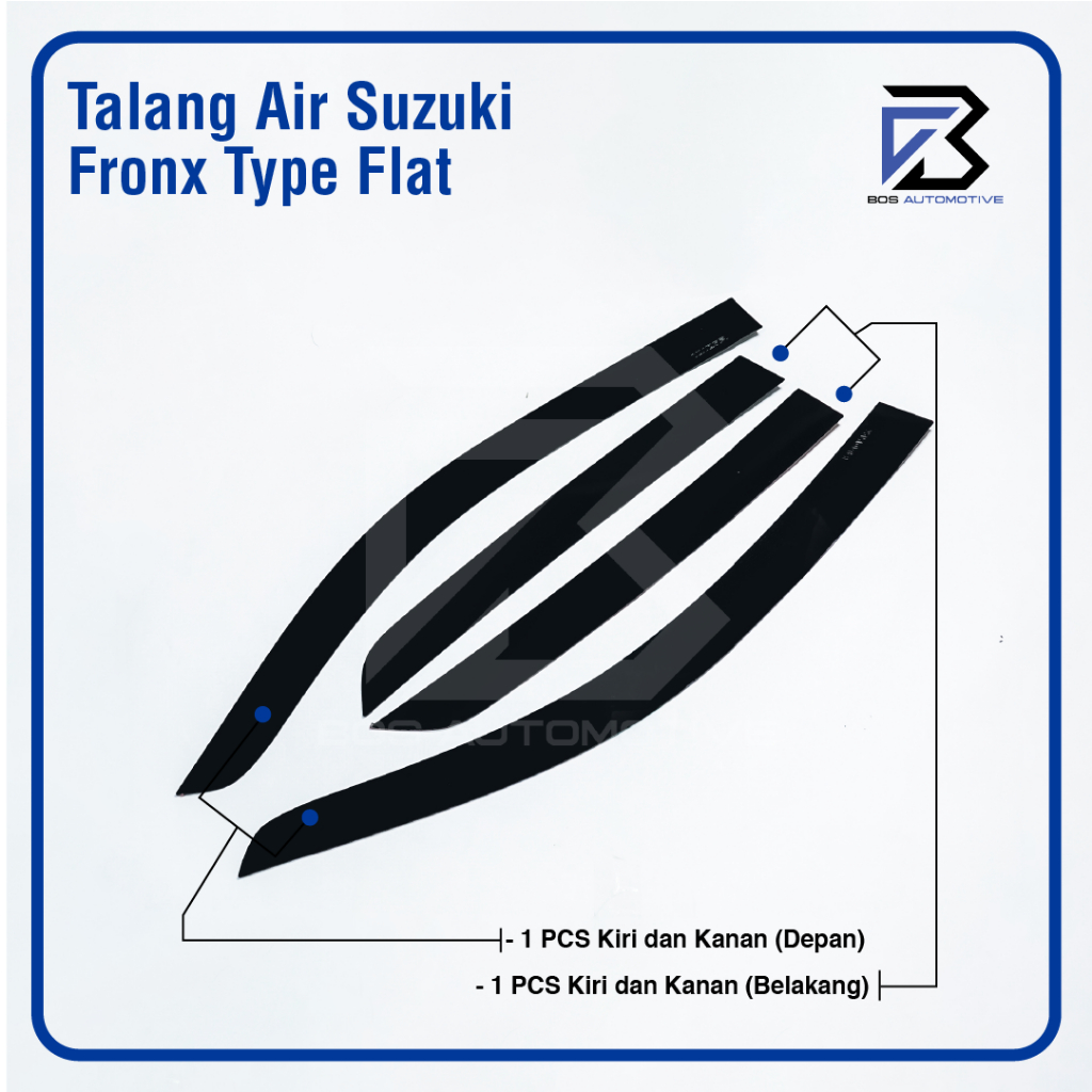 Talang Air Pintu Mobil Suzuki Fronx 2025 â€“ 2027 Model Flat 4 Pintu - foto-produk-4