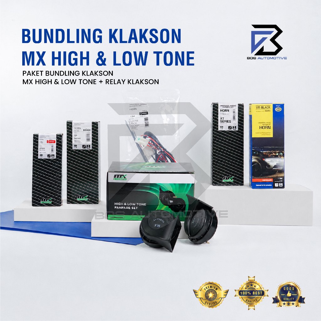Klakson MX LT1128 Keong High Low Tone Set 12V + Kabel Relay Set Klakson Mobil Motor Fanfare Horn