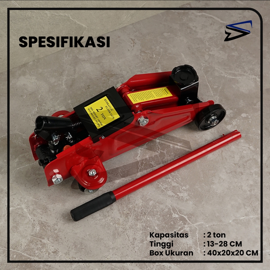 Dongkrak Mobil Model Buaya REL Hidrolik / Hydraulic Floor Jack 2 Ton Universal - foto-produk-1