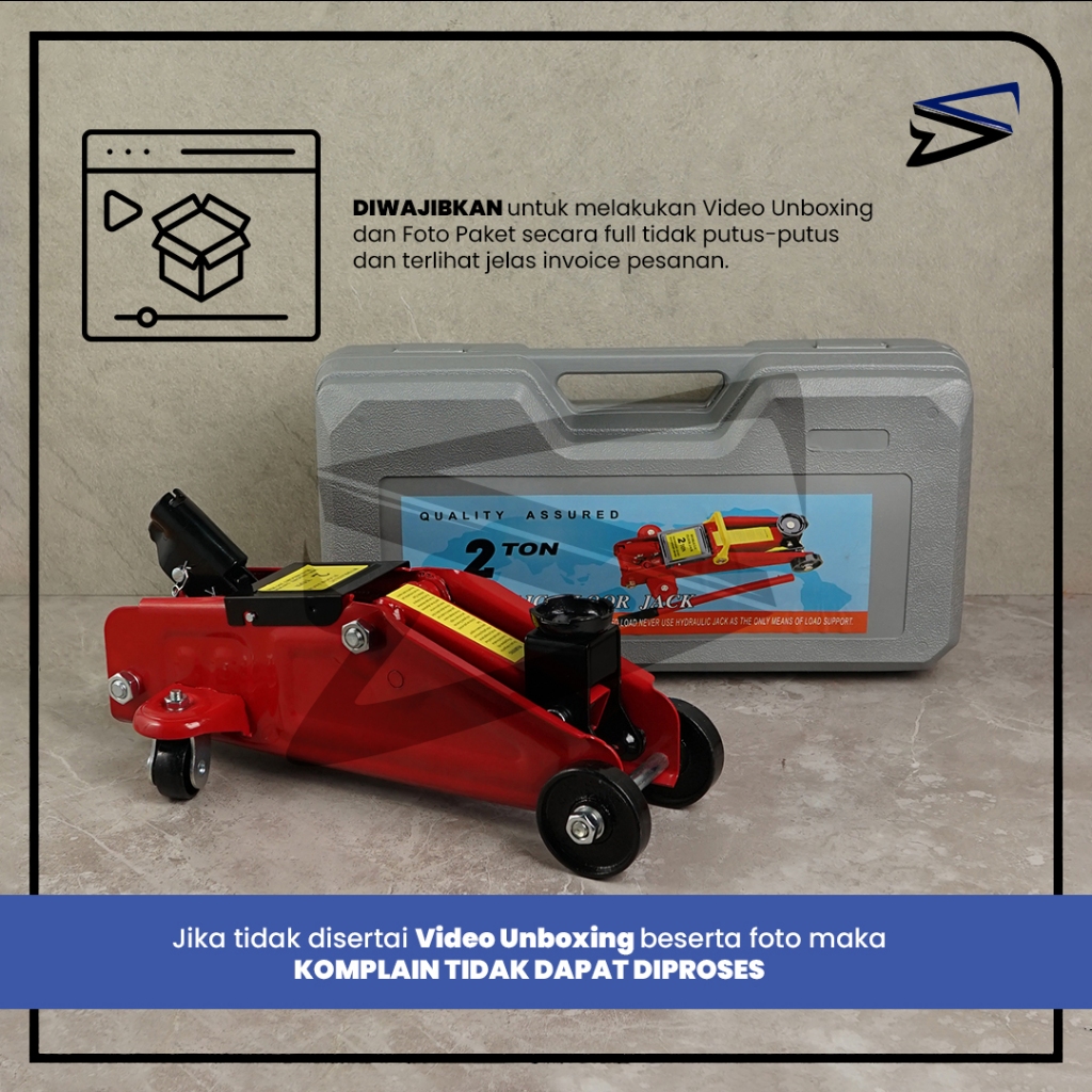 Dongkrak Mobil Model Buaya REL Hidrolik / Hydraulic Floor Jack 2 Ton Universal - foto-produk-2