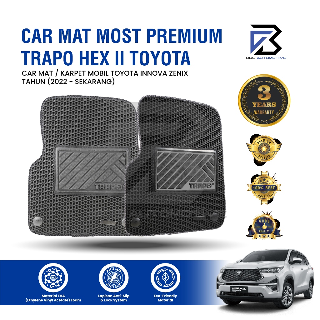 Karpet Mobil TOYOTA INNOVA ZENIX 2022 - Sekarang Car Mats Premium TRAPO HEX II Original - foto-sampul