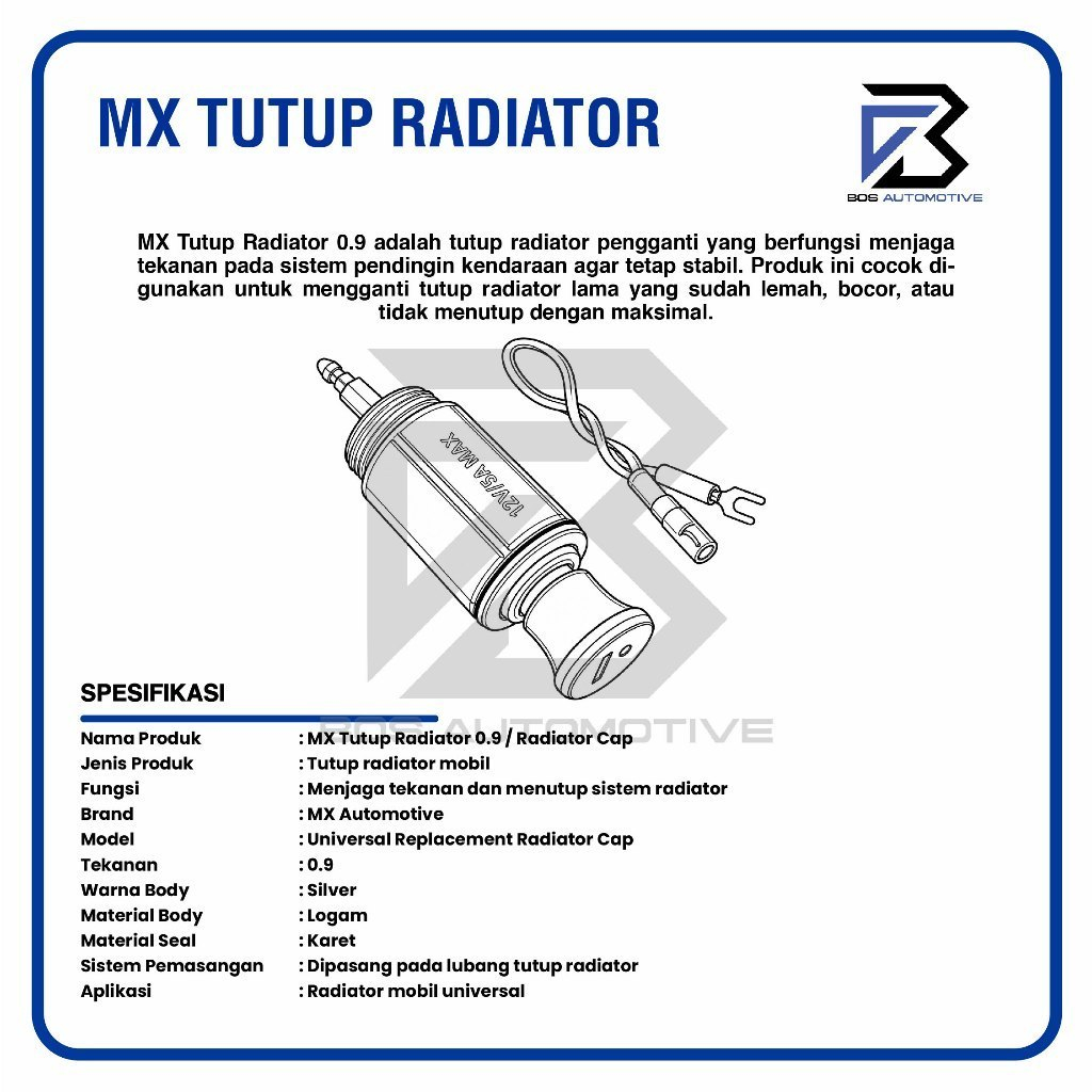 Tutup Radiator Mobil CAPS 0.9 Mobil Kijang Carry Futura Soluna Grat Kia Picanto Carens Berkualitas - foto-produk-2
