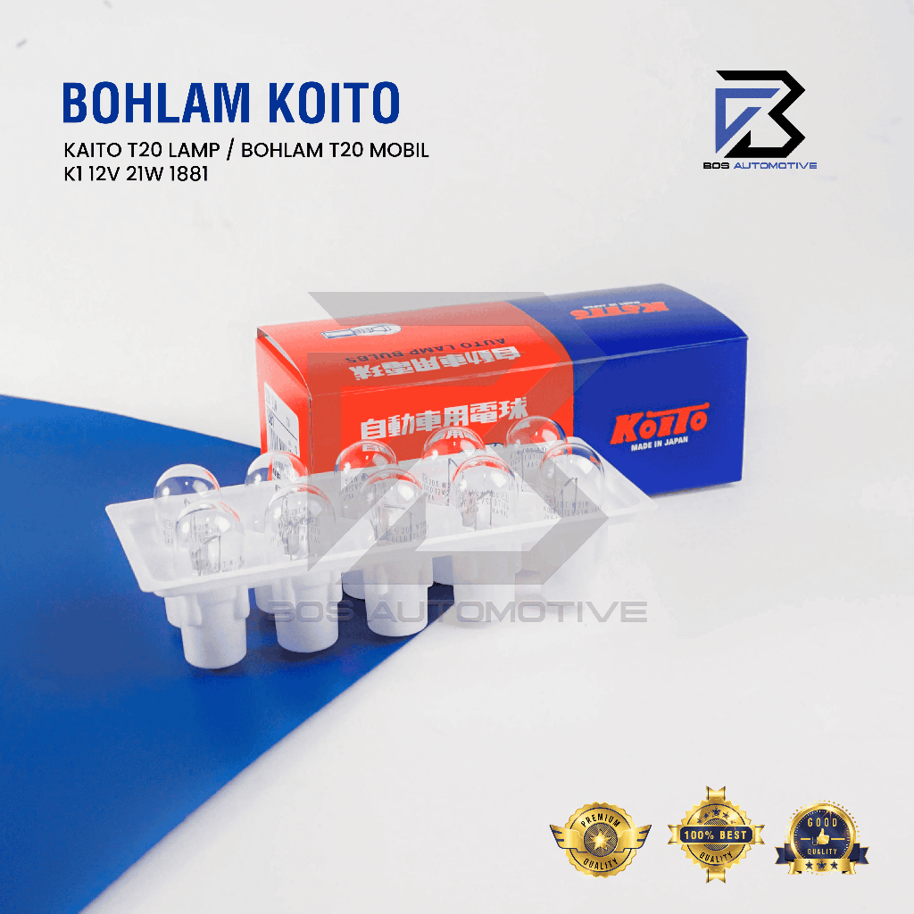Bohlam KOITO T20 K1 Tancap Colok 12V 21W Lampu Rem Lampu Sein Mobil Tancap Colok Kaki 1