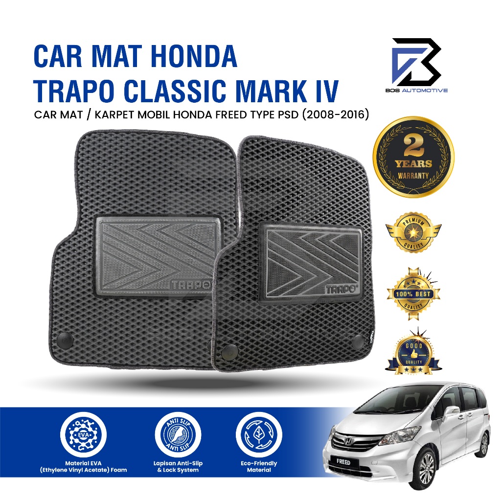 Karpet Mobil HONDA FREED Type PSD (2008 - 2016) Fullset Premium Anti Slip - Car Mats Trapo Classic Mark IV Original