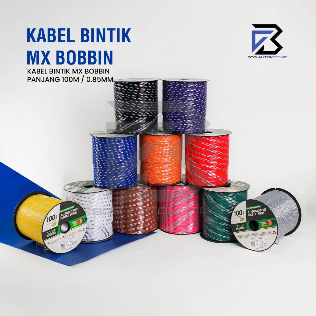 Kabel Bintik 0.85MM x 100M MX Cable Body Otomotif Mobil Motor Serabut Tembaga (BOBIN) - foto-produk-1