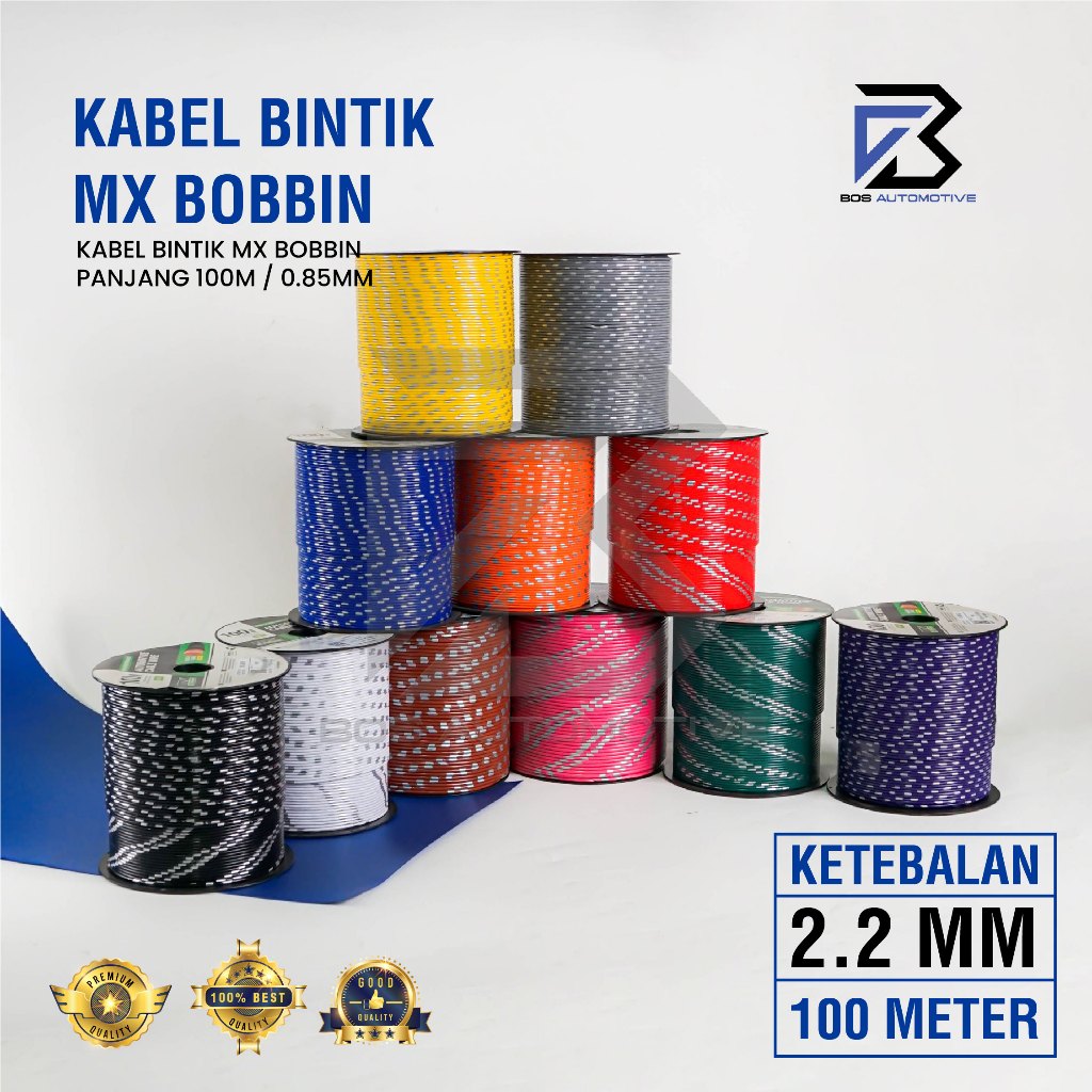 Kabel Bintik 0.85MM x 100M MX Cable Body Otomotif Mobil Motor Serabut Tembaga (BOBIN)