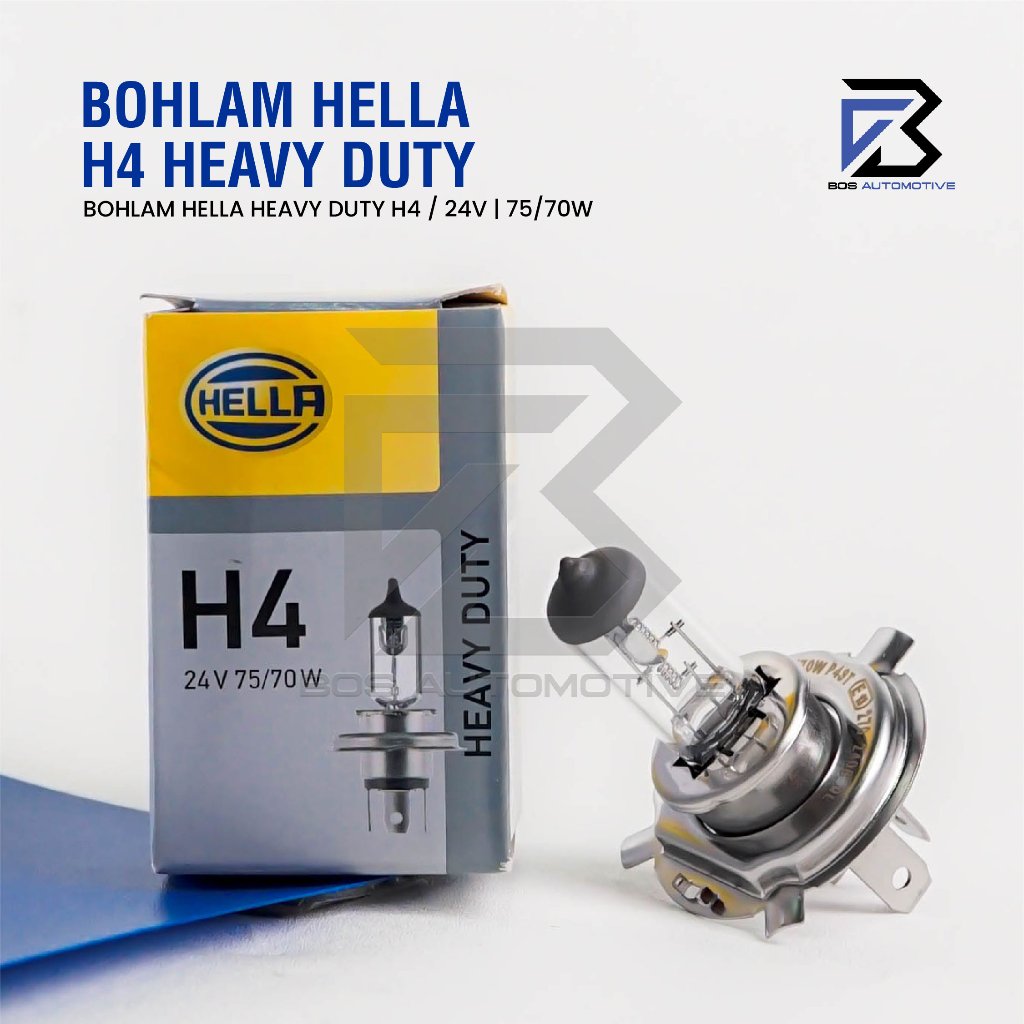 LAMPU HALOGEN HELLA H4 75/70W 24V LAMPU UTAMA MOBIL / TRUK ORIGINAL - foto-produk-4