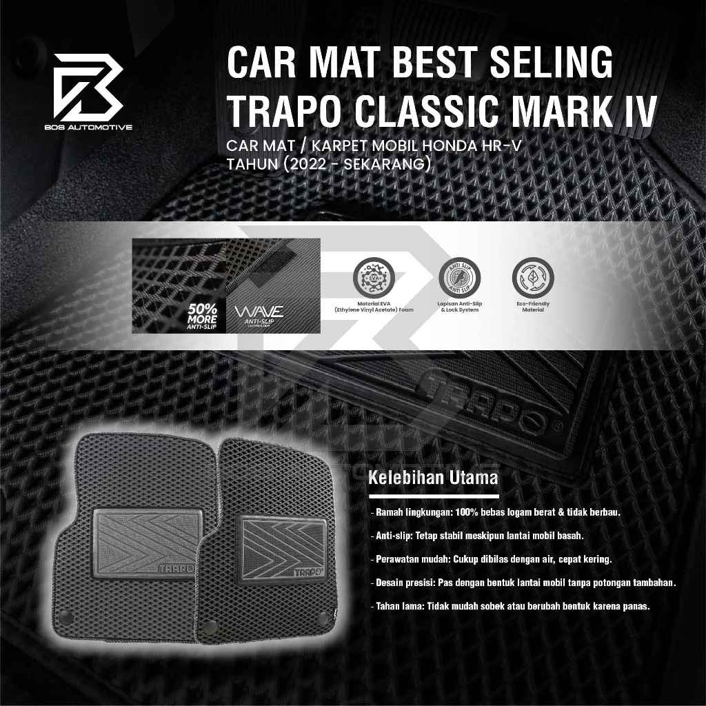 Karpet Mobil Honda HR-V (2022- Sekarang) Fullset Premium Anti Slip - Car Mats Classic Mark IV Original - foto-produk-4