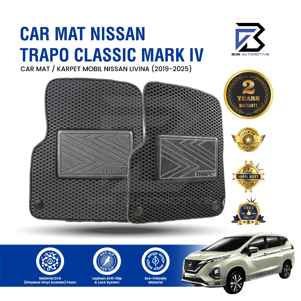 Karpet Mobil NISSAN LIVINA (2019 - Sekarang) Fullset Premium Anti Slip -Car MatsTrapo Classic Mark IV Original