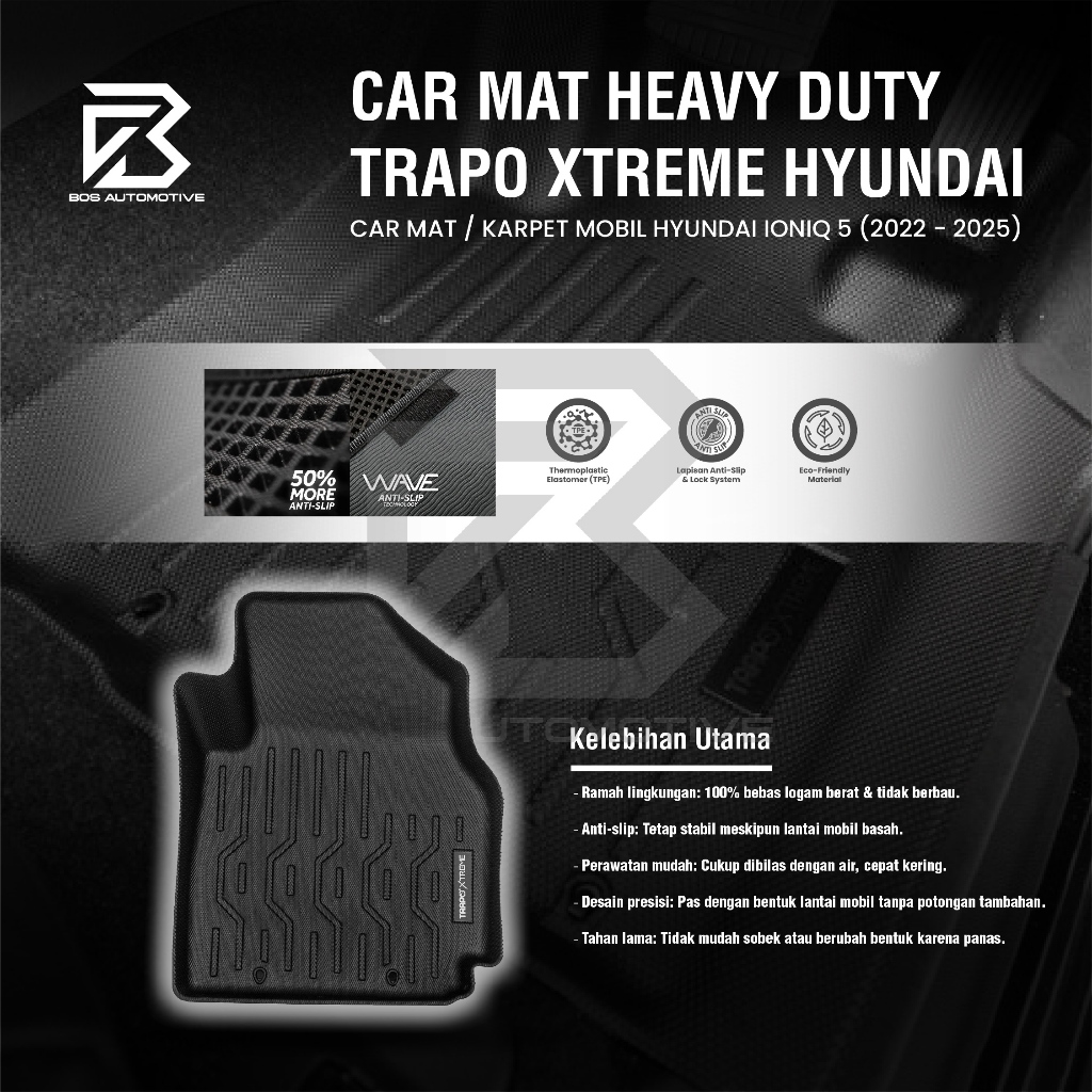 Karpet Mobil HYUNDAI IONIQ 5 (2022 - Sekarang) - Car Mats Premium Trapo 3D Xtreme Original - foto-produk-4