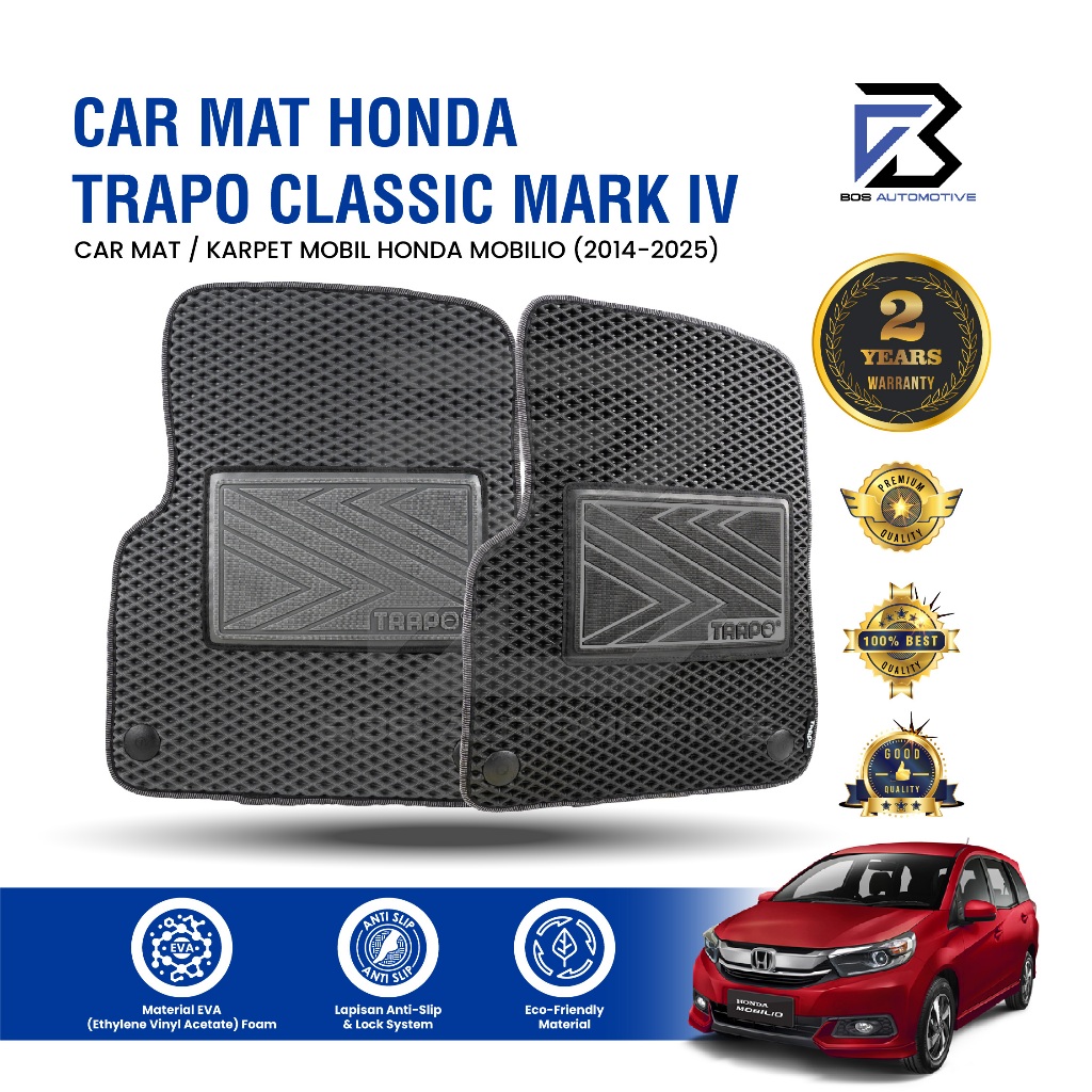 Karpet Mobil HONDA MOBILIO (2014 - Sekarang) - Karpet Mobil Fullset Premium Anti Slip - Carmat Trapo Classic Mark IV Original