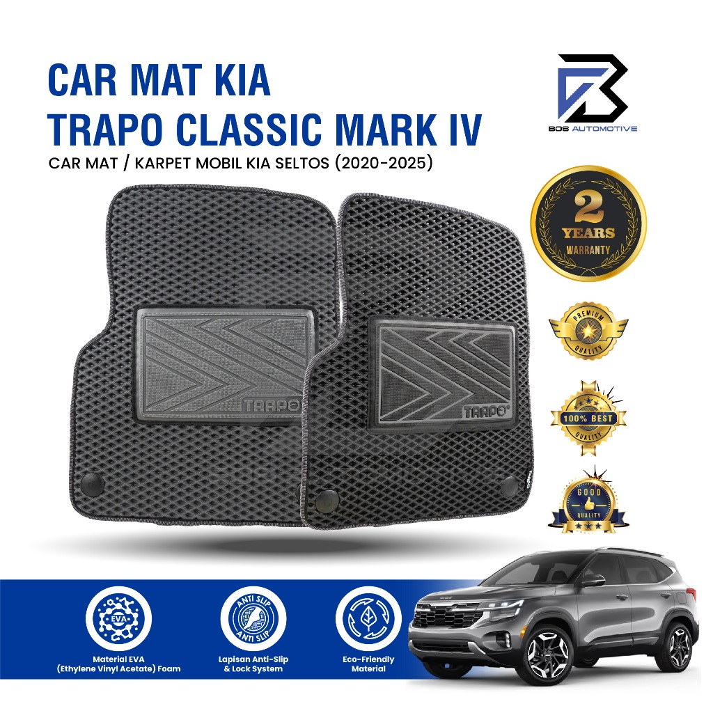 Karpet Mobil KIA SELTOS (2020 - Sekarang) - Karpet Mobil Fullset Premium Anti Slip - Carmat Trapo Classic Mark IV Original - foto-sampul