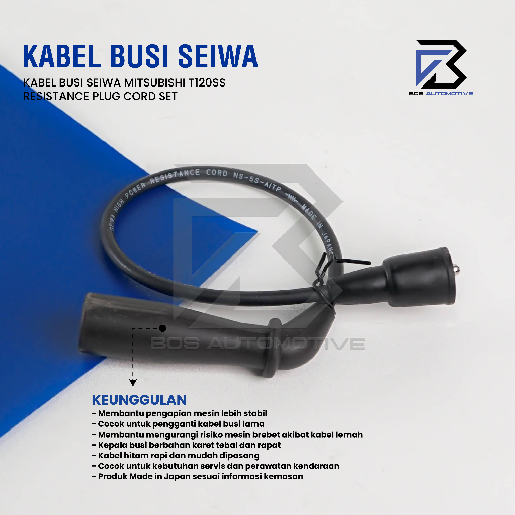 Kabel Busi SEIWA Mitsubishi Colt T120SS Injeksi Injection MN115359 Resistance Plug Cord Set - foto-produk-3