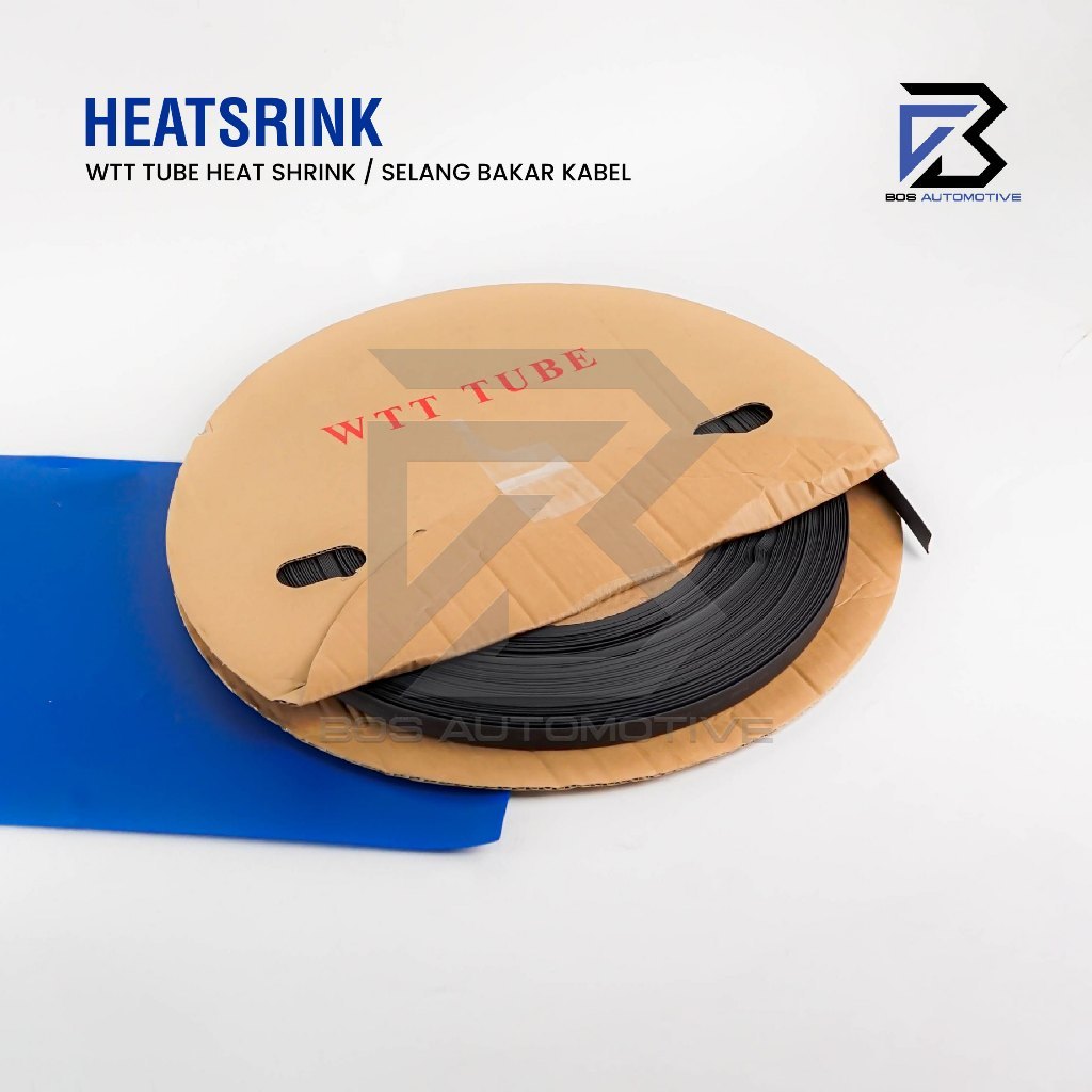 Selang Bakar / Heat Shrink Tube / Selongsong Kabel Bakar / Pelindung Kabel / Selang Kabel / Isolasi Bakar 10MM (100 METER HITAM) - foto-produk-1
