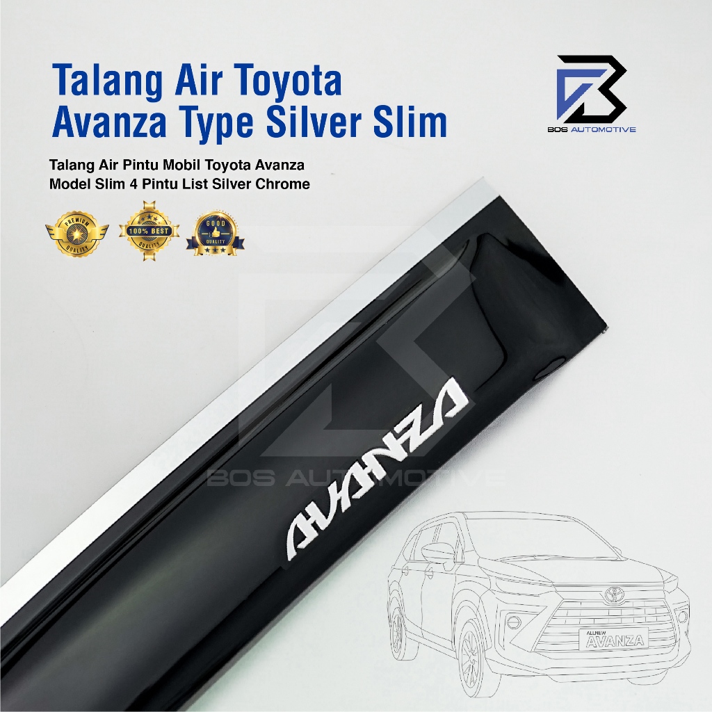 Talang Air Pintu Mobil Toyota Avanza Lama 2004 â€“ 2011 Model Slim 4 Pintu - foto-variasi-3