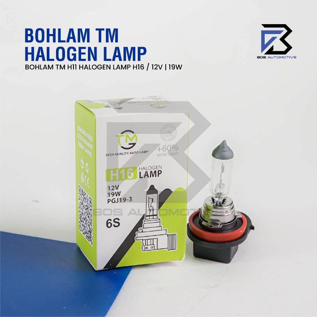 Bohlam TM H16 Halogen 12V 19W PGJ19-3 Lampu Mobil Foglamp Kabut Original - foto-produk-1