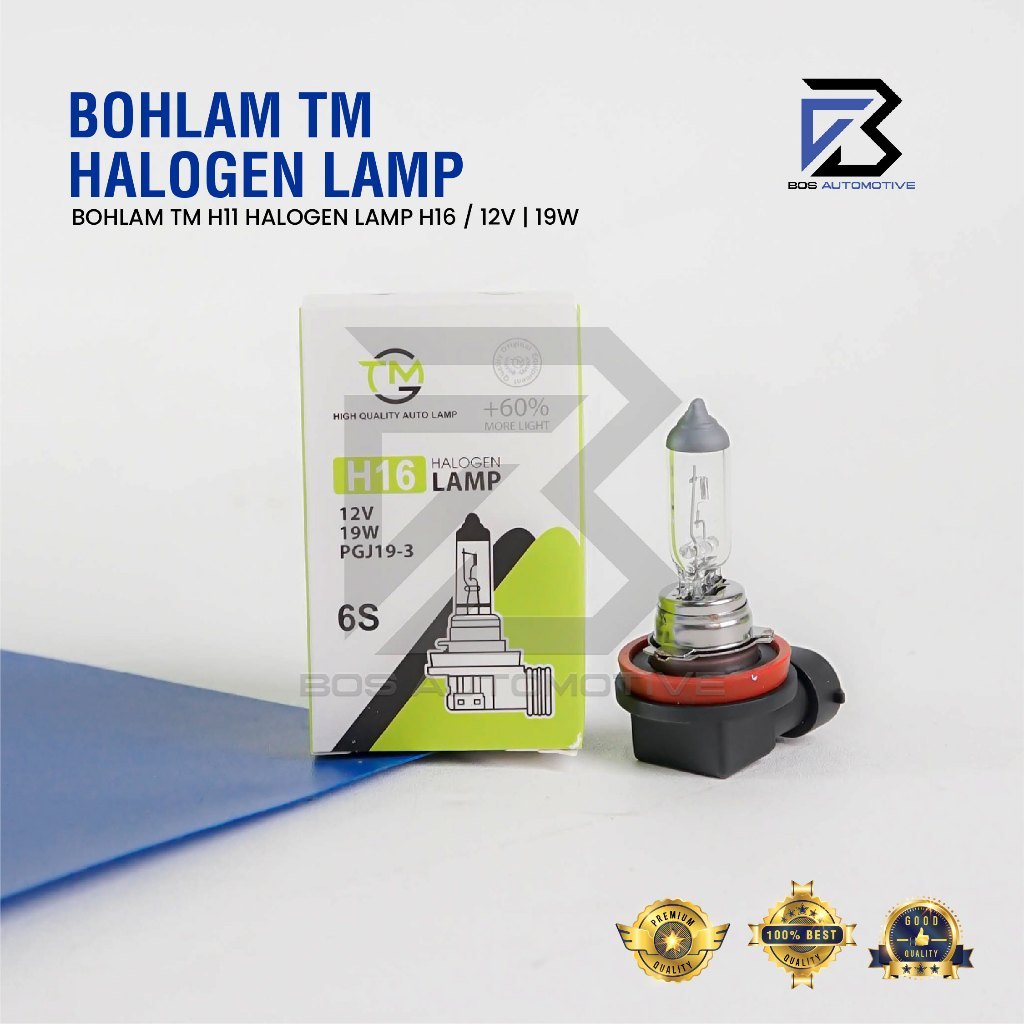 Bohlam TM H16 Halogen 12V 19W PGJ19-3 Lampu Mobil Foglamp Kabut Original
