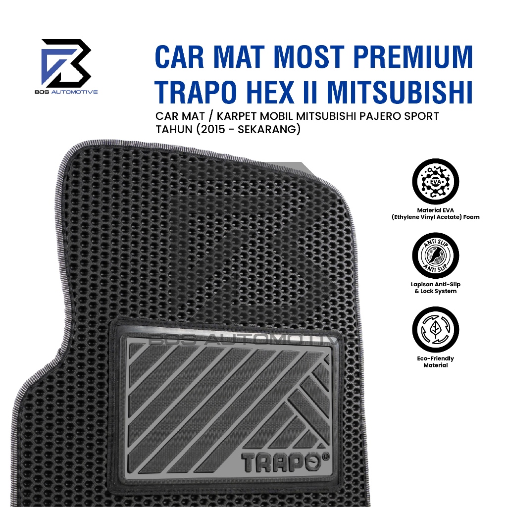 Karpet Mobil MITSUBISHI PAJERO SPORT 2015 - Sekarang Car Mats Premium TRAPO HEX II Original - foto-produk-1