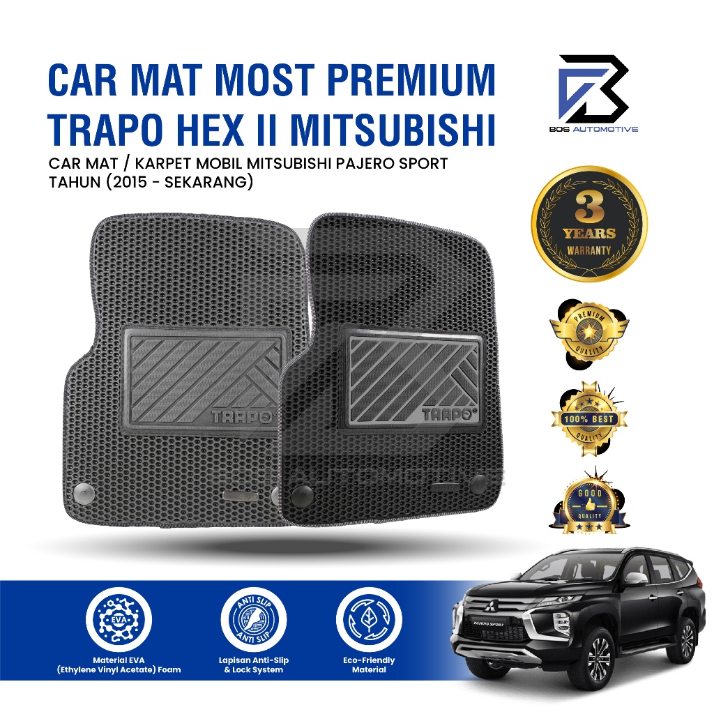 Karpet Mobil MITSUBISHI PAJERO SPORT 2015 - Sekarang Car Mats Premium TRAPO HEX II Original