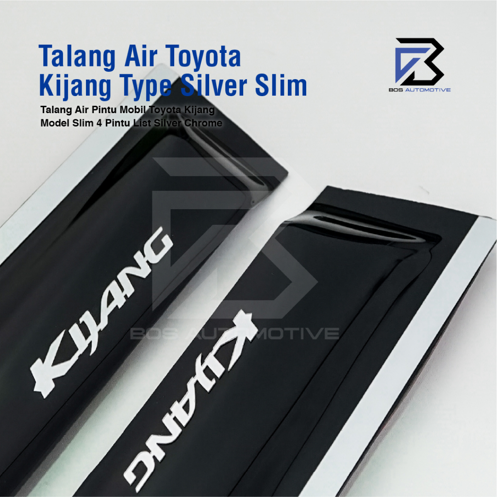 Talang Air Pintu List Silver Mobil Toyota Kijang LGX / Kapsul 1997 â€“ 2003 Model Slim 4 Pintu - foto-produk-1