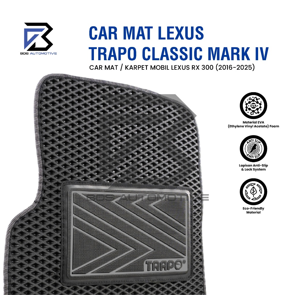 Karpet Mobil LEXUS RX 300 (2016 - Sekarang) - Karpet Mobil Fullset Premium Anti Slip - Carmat Trapo Classic Mark IV Original - foto-produk-1