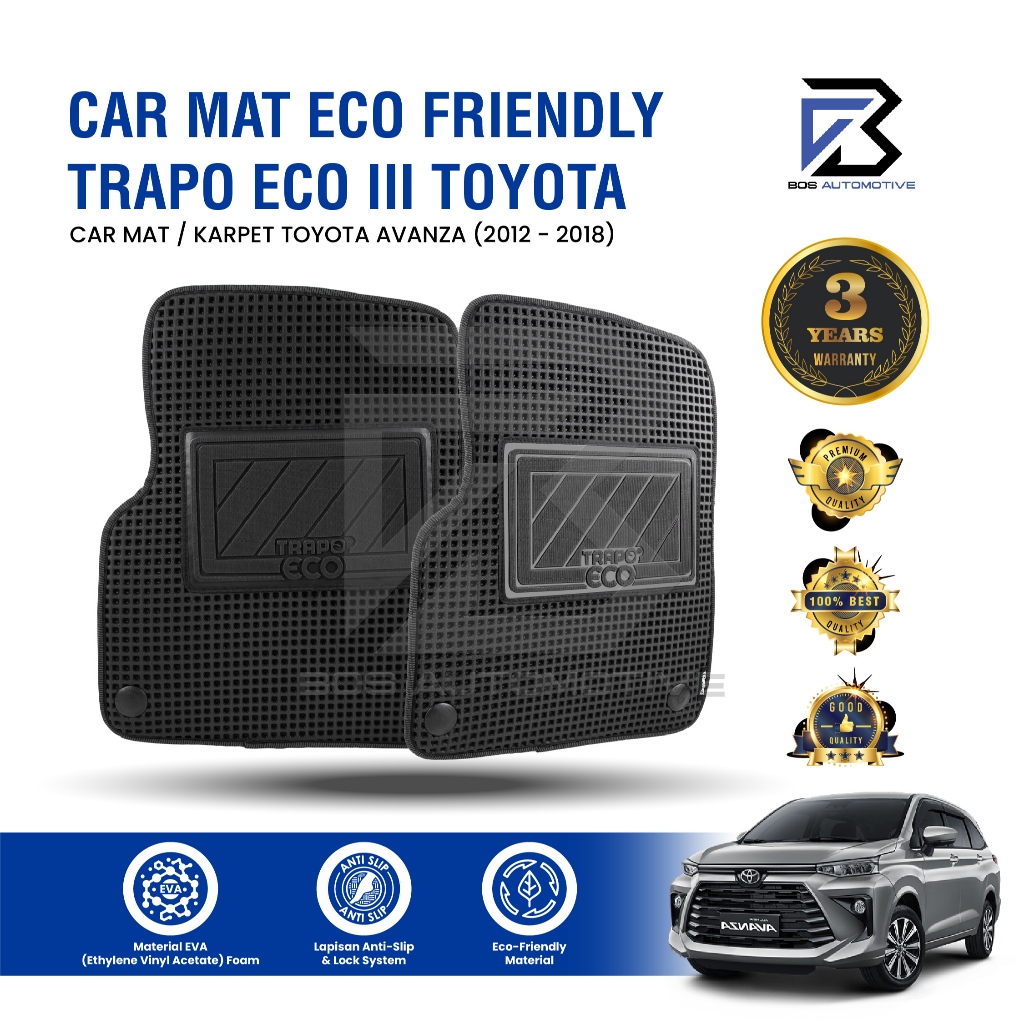 Karpet Mobil Toyota Avanza (2012 - 2018) Fullset Premium Anti Slip - Carmat Trapo Eco III Original