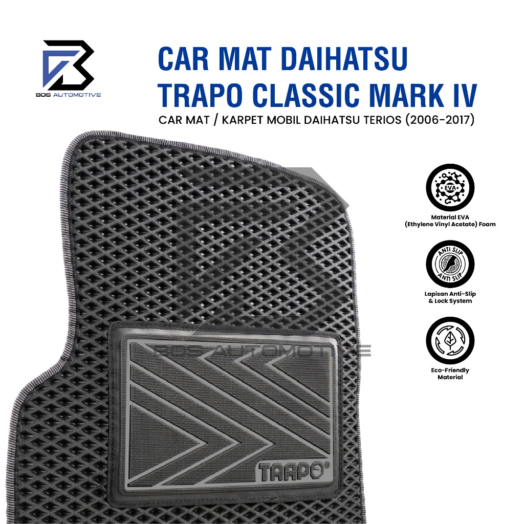 Karpet Mobil DAIHATSU TERIOS (2006 - Sekarang) - Karpet Mobil Fullset Anti Slip - Carmat Trapo Classic Mark IV Original - foto-produk-2