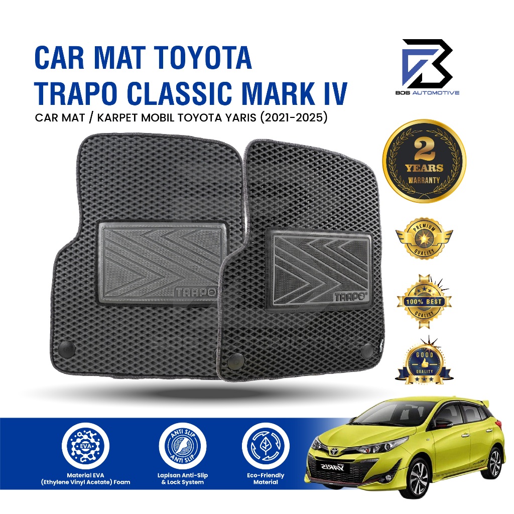 Karpet Mobil TOYOTA YARIS (2013 - Sekarang) - Karpet Mobil Fullset Premium Anti Slip - Carmat Trapo Classic Mark IV Original