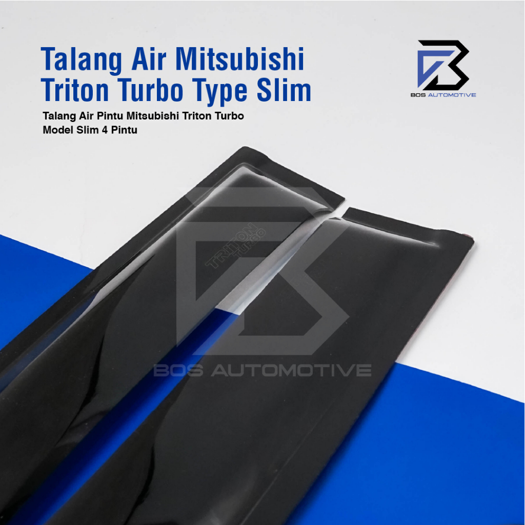 Talang Air Pintu Mobil Mitsubishi Triton Turbo Double Cabin 2024 Model Slim 4 Pintu - foto-produk-1