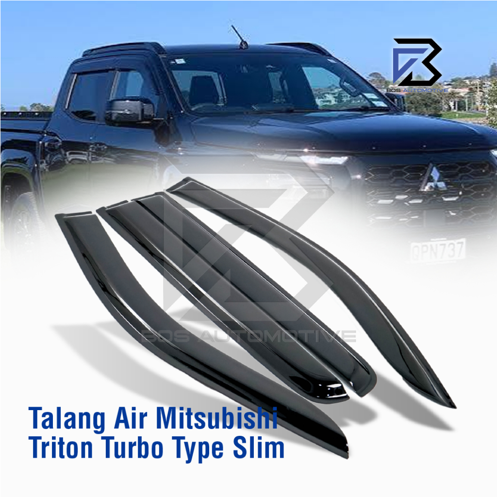Talang Air Pintu Mobil Mitsubishi Triton Turbo Double Cabin 2024 Model Slim 4 Pintu - foto-produk-4
