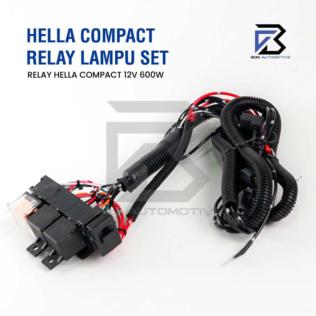 [COMPACT] Kabel Relay Set Lampu H4 Mobil HELLA FH5 New 3 Relay 12v Untuk 2 Lampu Utama Mobil Universal - foto-produk-3
