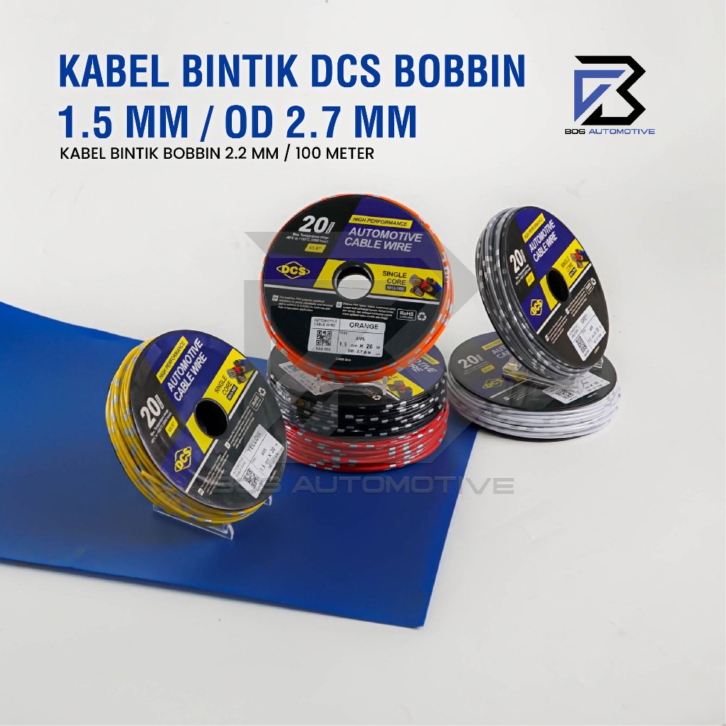 Kabel Bintik 1.5MM x 20M DCS Kabel Otomotif Body Mobil Motor Serabut Tembaga (BOBIN) - foto-produk-4