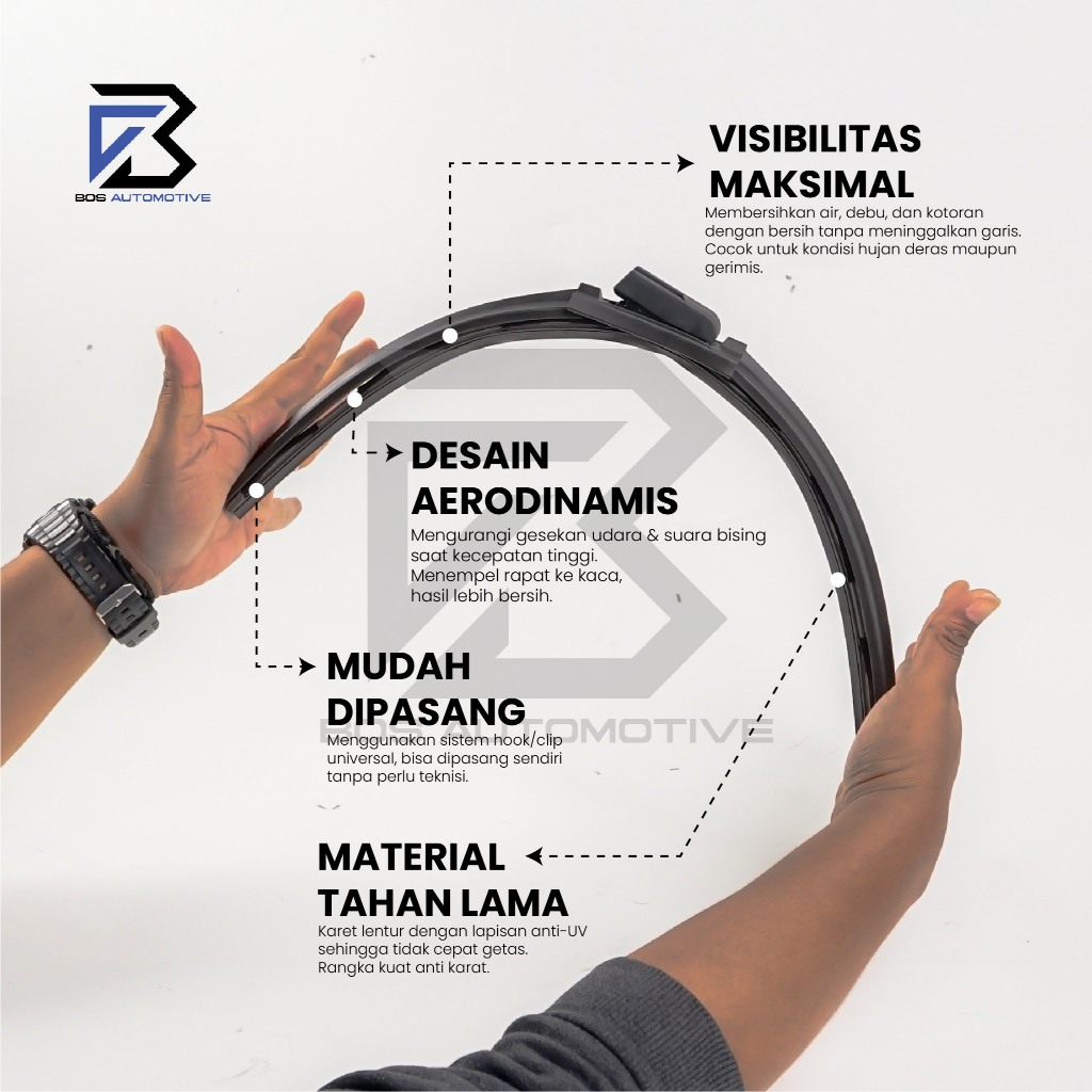 Wiper Blade Trapo Hydrophobic - Wiper Mobil Hyundai Creta (2022-Sekarang) Original - foto-produk-1