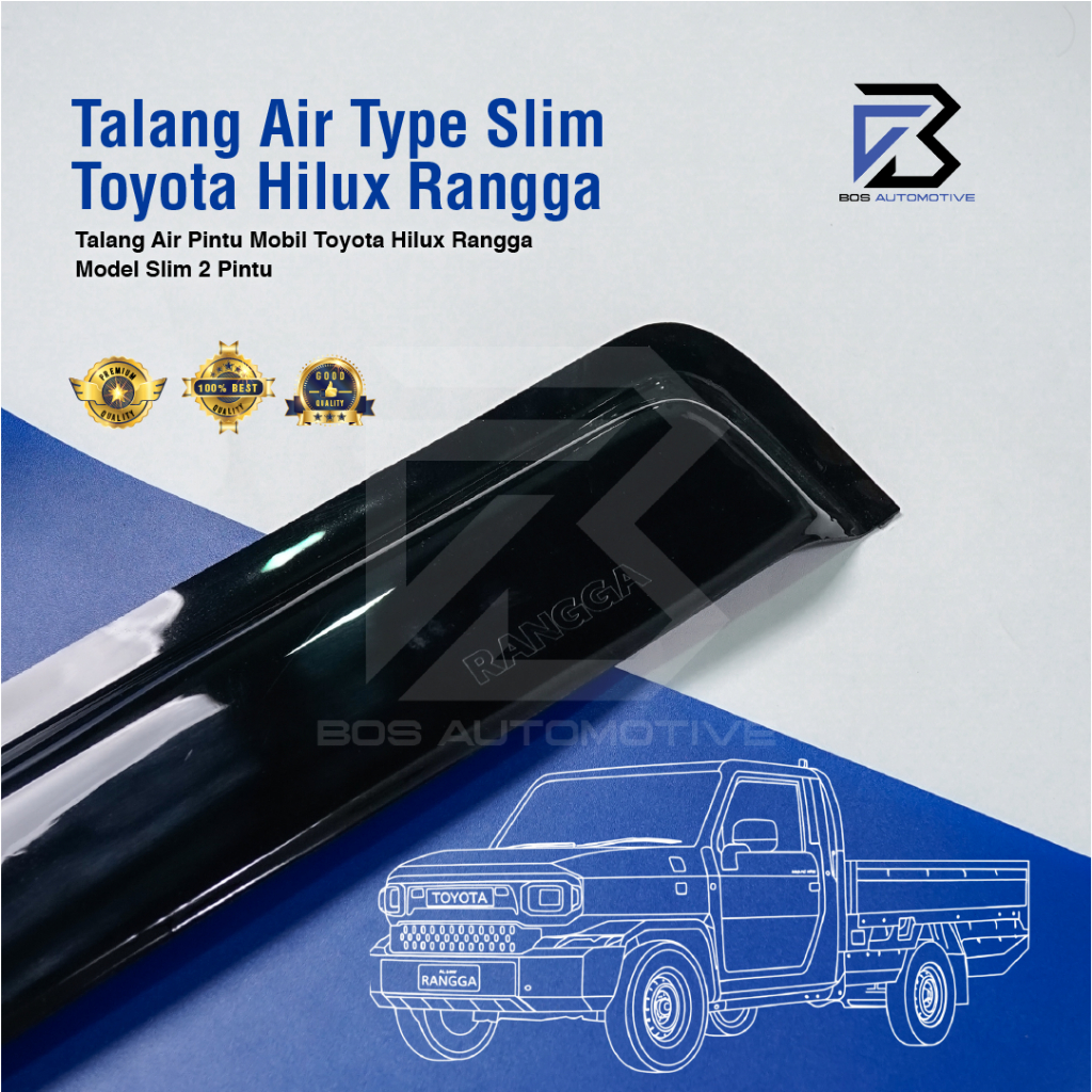 Talang Air Pintu Mobil Toyota Hilux Rangga SIngle Cabin Model Slim 2 Pintu Aklirik High Quality