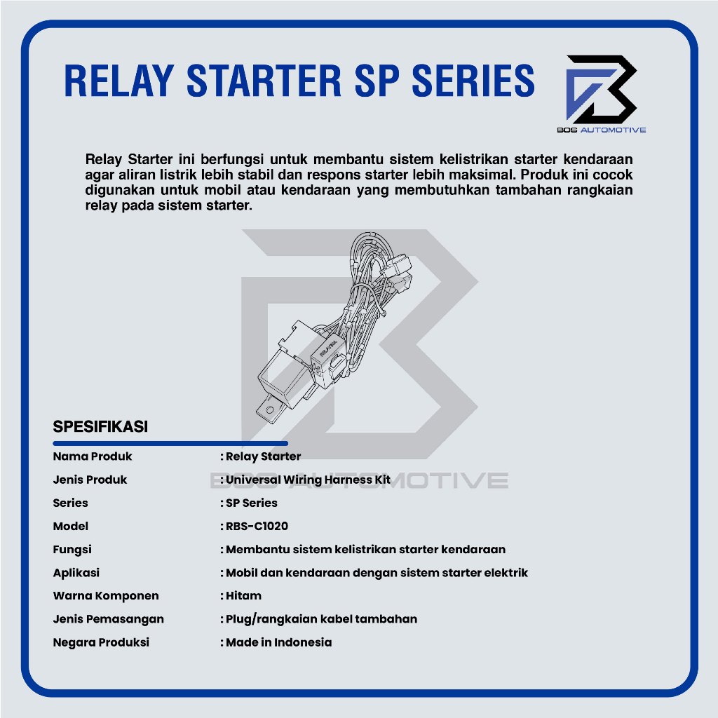 [MX] Kabel Relay Set Starter / Riley Starter Mobil BOSCH SP SERIES Universal - foto-produk-2
