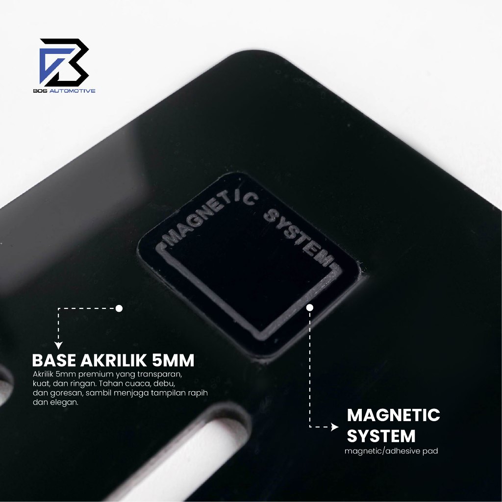 IZY Cover Plat Nomor Mobil Magnetic Slim Series Frameless Universal dengan Sistem Magnet - foto-produk-2