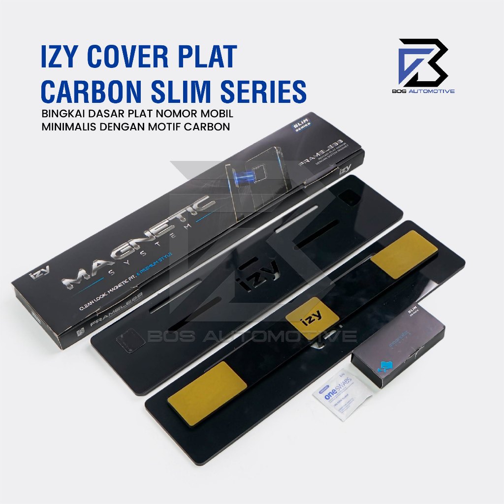 IZY Cover Plat Nomor Mobil Magnetic Slim Series Frameless Universal dengan Sistem Magnet - foto-produk-3