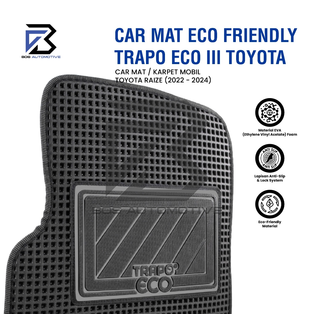 Karpet Mobil Toyota Raize (2021-Sekarang) - Karpet Mobil Premium Fullset Anti Slip - Carmat Trapo Eco III - foto-produk-1