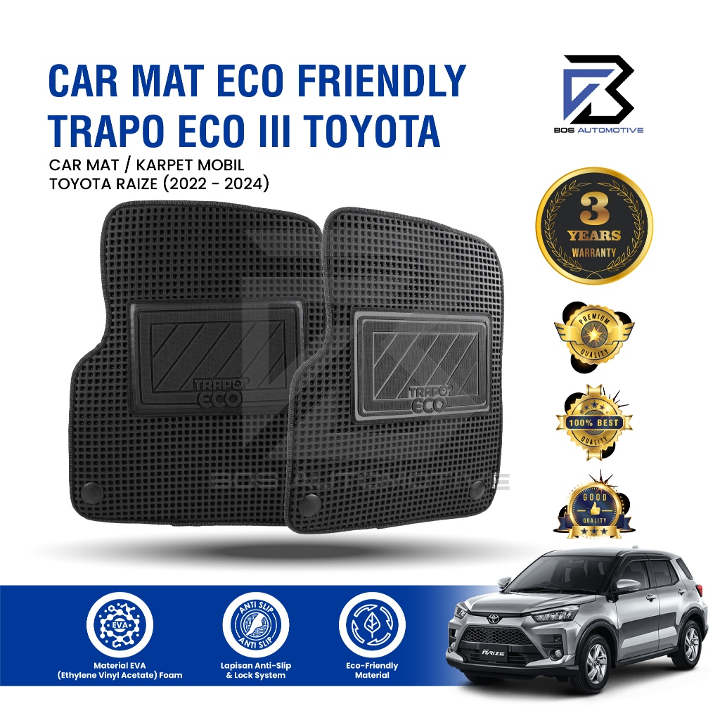 Karpet Mobil Toyota Raize (2021-Sekarang) - Karpet Mobil Premium Fullset Anti Slip - Carmat Trapo Eco III
