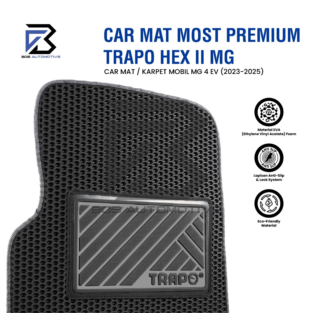 Karpet Mobil MG 4 EV (2023 - Sekarang) - Karpet Mobil Fullset Premium Anti Slip - Carmat Trapo Hex II Original - foto-produk-1