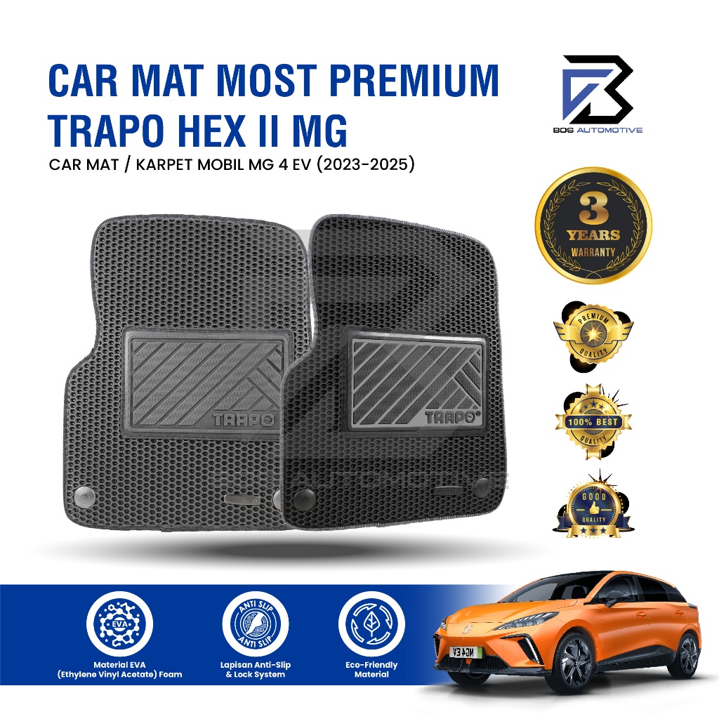 Karpet Mobil MG 4 EV (2023 - Sekarang) - Karpet Mobil Fullset Premium Anti Slip - Carmat Trapo Hex II Original - foto-sampul