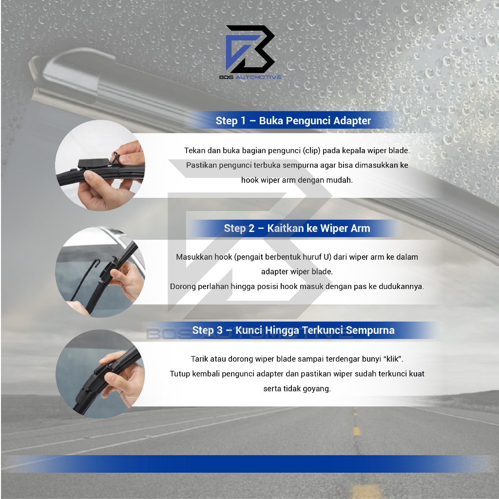 Wiper Belakang Mobil 10" 14" inch - Trapo Rear Wiper Blade Hydrophobic Permanent Waterproof Coating - foto-produk-3