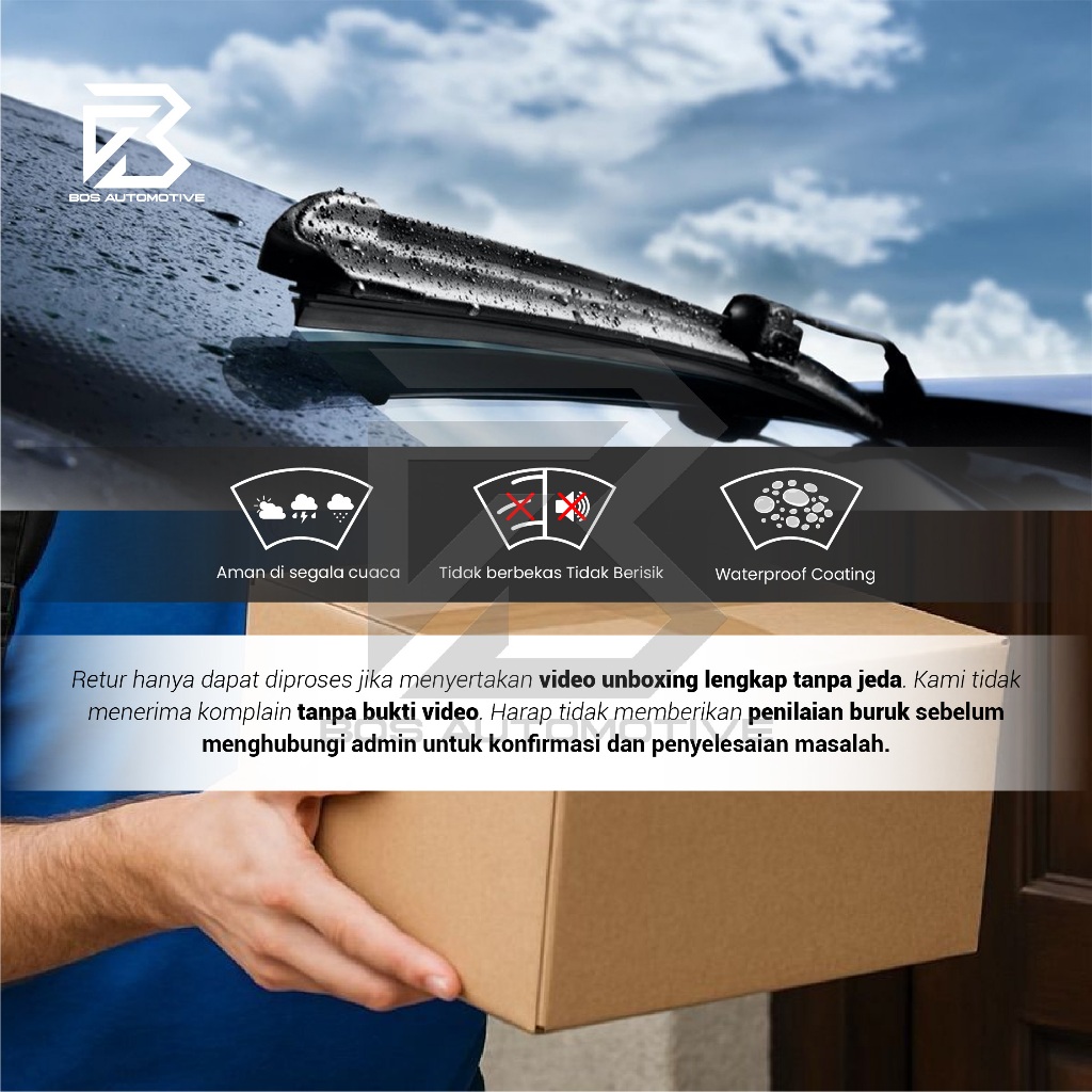 Wiper Belakang Mobil 10" 14" inch - Trapo Rear Wiper Blade Hydrophobic Permanent Waterproof Coating - foto-produk-4
