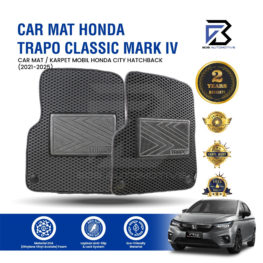 Karpet Mobil HONDA CITY HATCHBACK (2021 - Sekarang) Fullset Premium Anti Slip - Carmat Trapo Classic Mark IV Original - foto-sampul