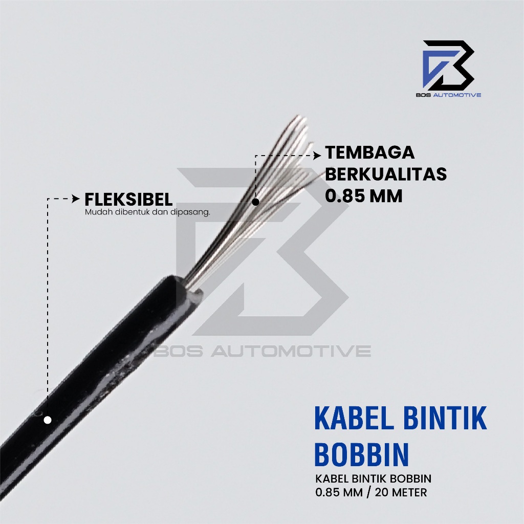 Kabel Bintik AVSS 0.85MM x 20M Kabel Otomotif Body Mobil Motor Serabut Tembaga Murni (Bobin) - foto-produk-1